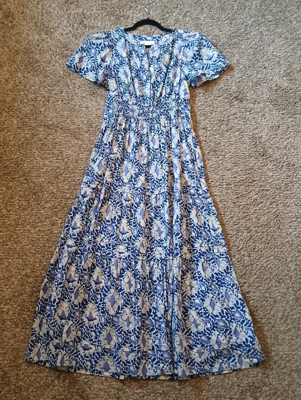 Anthropologie Somerset Cotton Maxi Dress, Fully Lined, Small